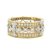 BEVERLEY K 18K Two-Tone Gold Vintage Cross Band